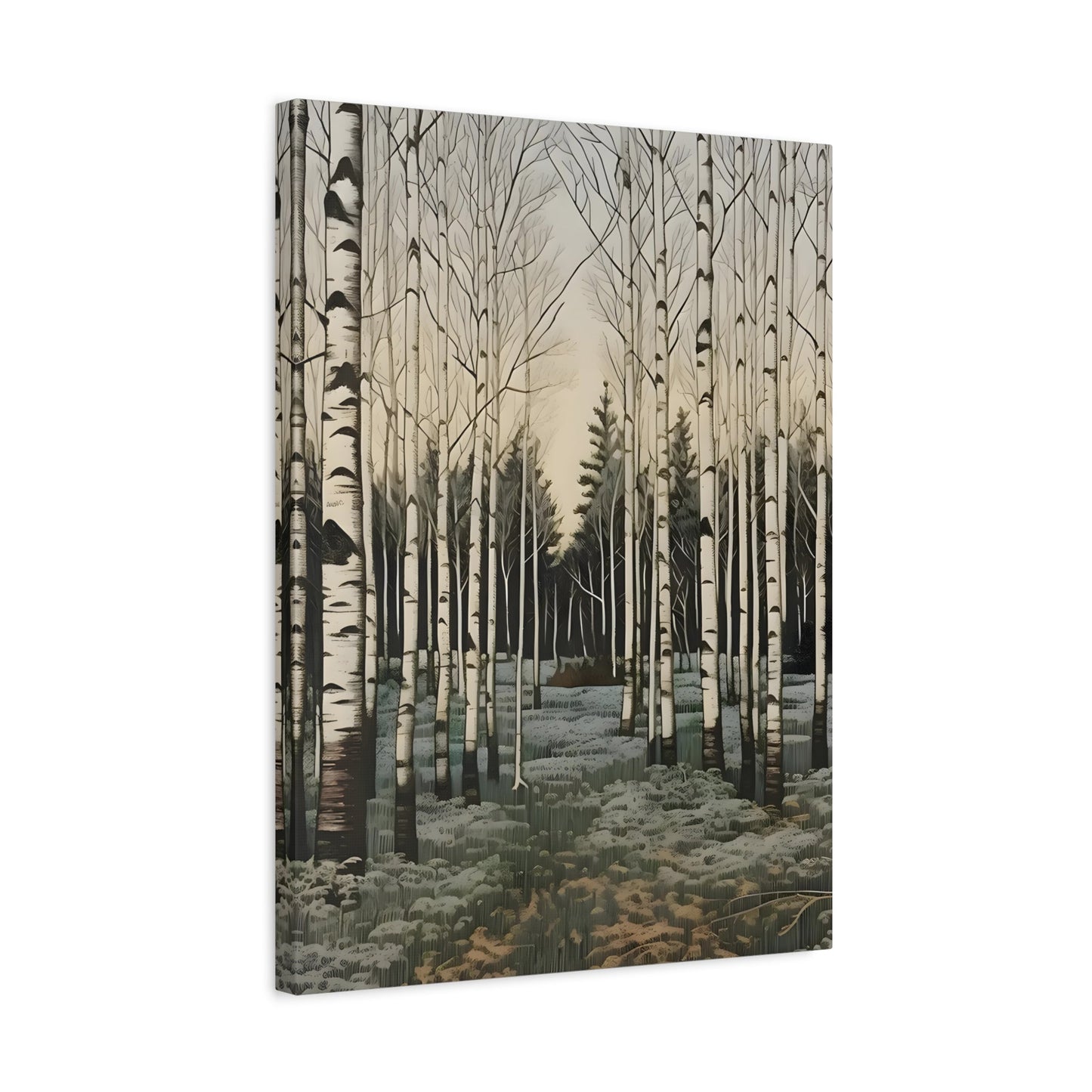 Snow Winter Forest Canvas Print Wall Art Home Decor - YesArtYes