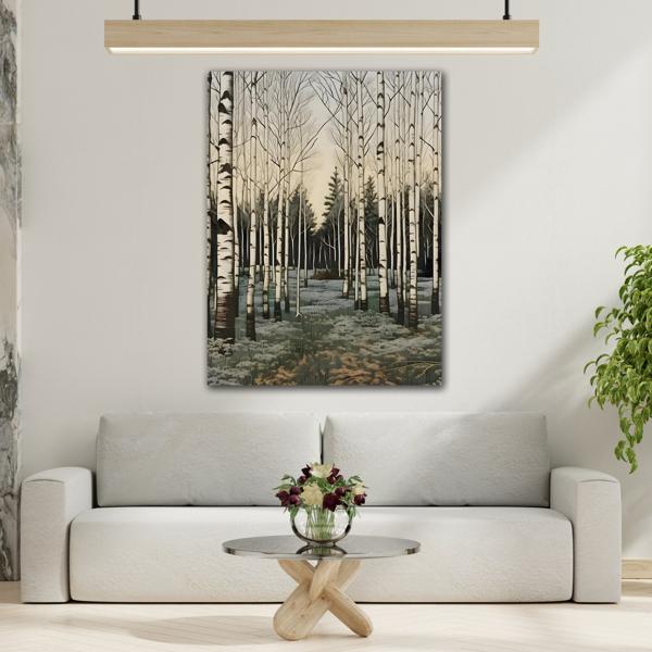 Snow Winter Forest Canvas Print Wall Art Home Decor - YesArtYes