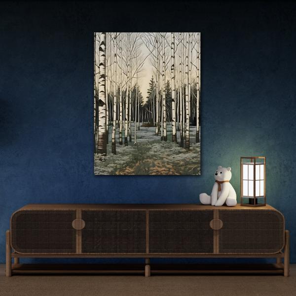 Snow Winter Forest Canvas Print Wall Art Home Decor - YesArtYes