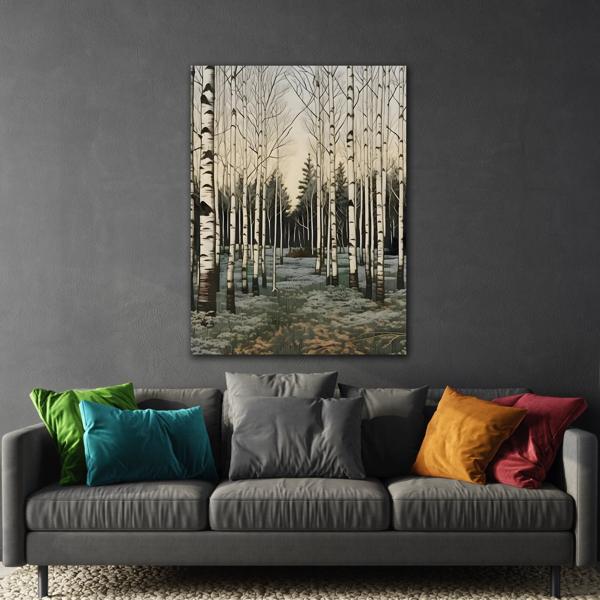 Snow Winter Forest Canvas Print Wall Art Home Decor - YesArtYes