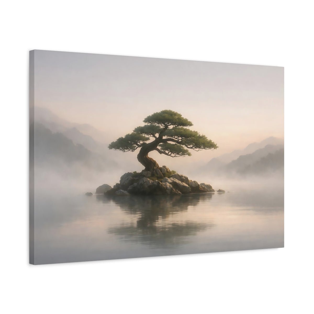 Soft Dreamscape Bonsai Tree Nature - Canvas Wall Art Print - YesArtYes