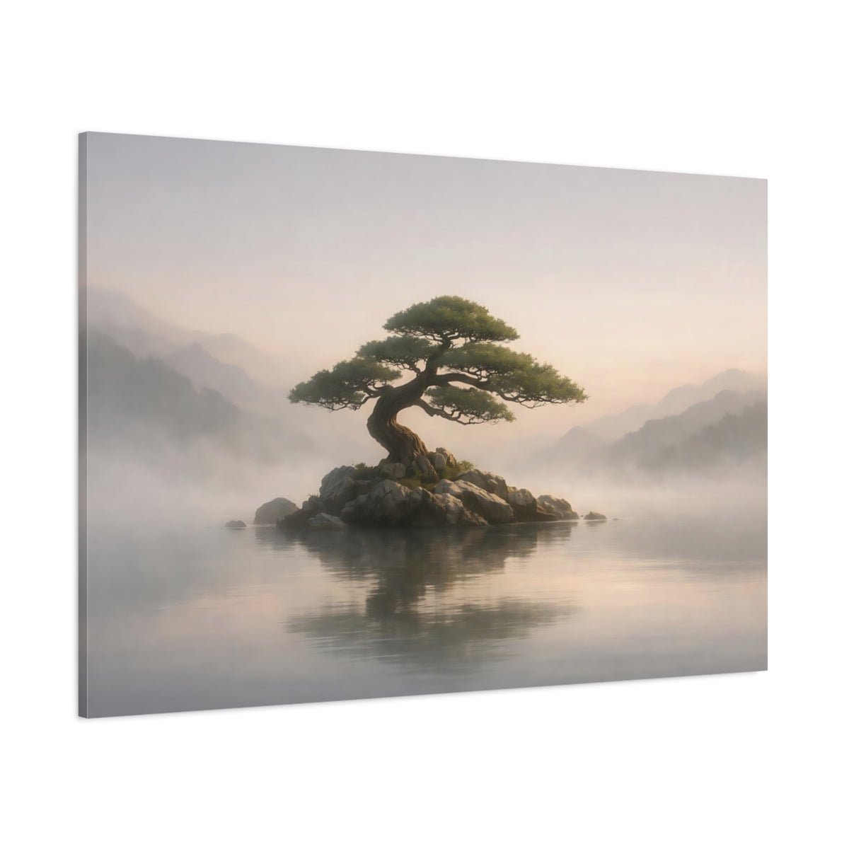 Soft Dreamscape Bonsai Tree Nature - Canvas Wall Art Print - YesArtYes