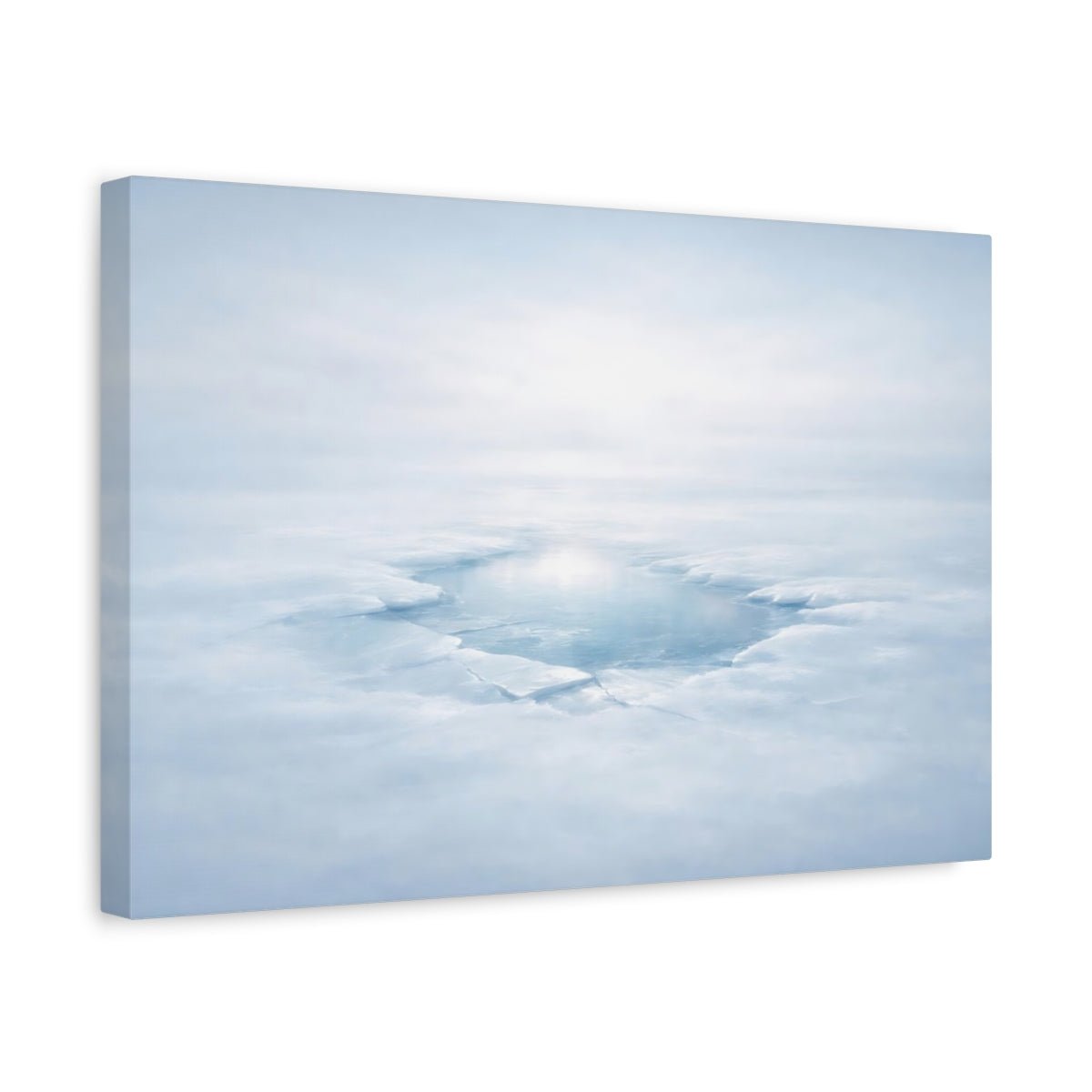 Soft Dreamscape Ice Surface Texture Frozen Lake Nature - Canvas Wall Art Print - YesArtYes