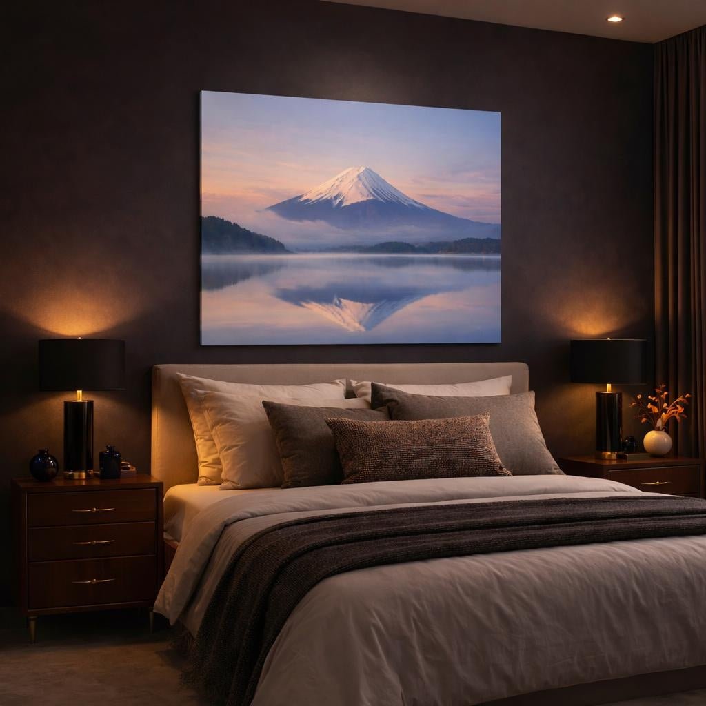 Soft Dreamscape Mount Fuji Nature - Canvas Wall Art Print - YesArtYes