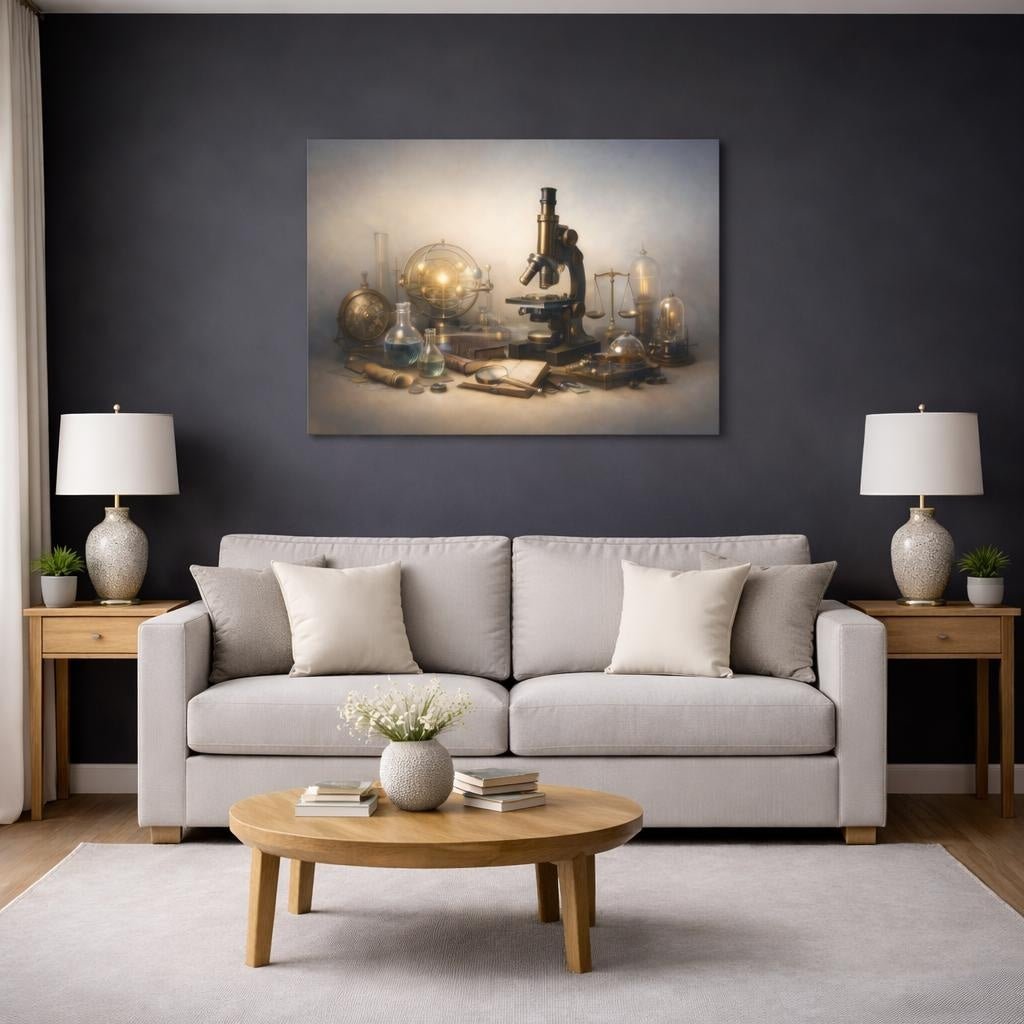 Soft Dreamscape Scientific Instruments Vintage - Canvas Wall Art Print - YesArtYes