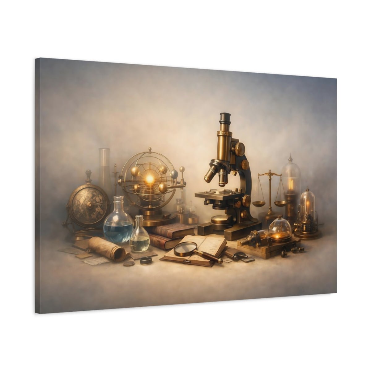 Soft Dreamscape Scientific Instruments Vintage - Canvas Wall Art Print - YesArtYes