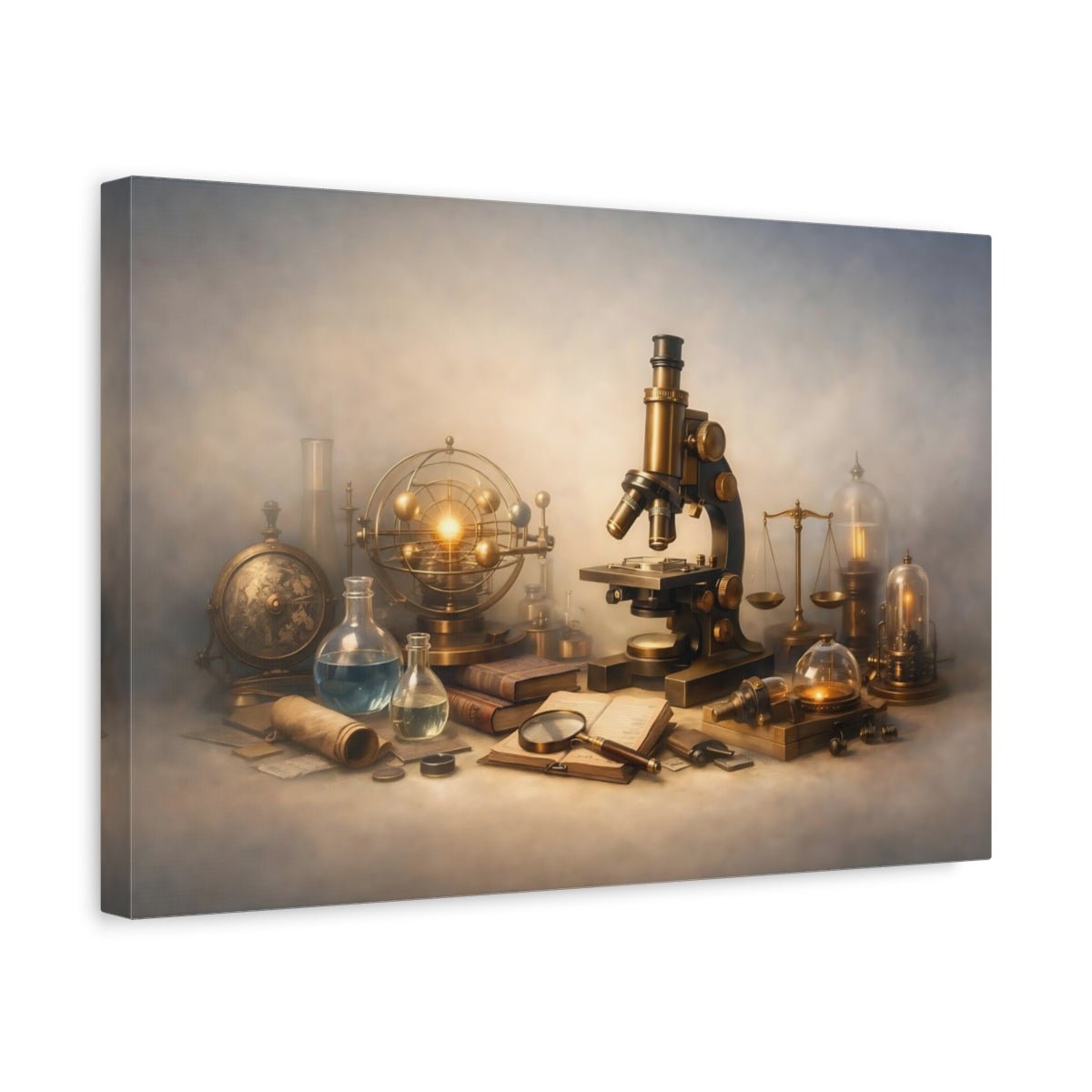 Soft Dreamscape Scientific Instruments Vintage - Canvas Wall Art Print - YesArtYes