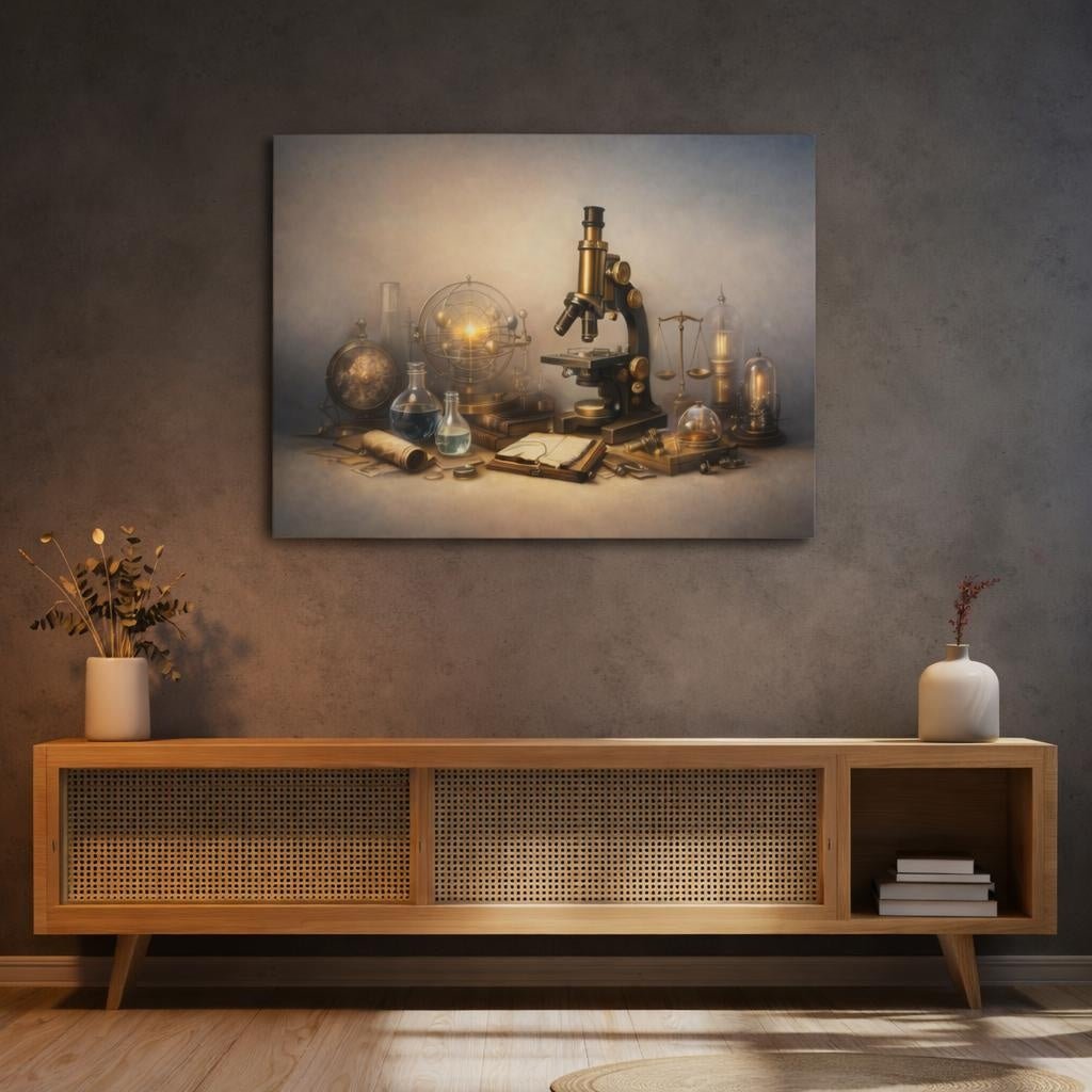 Soft Dreamscape Scientific Instruments Vintage - Canvas Wall Art Print - YesArtYes