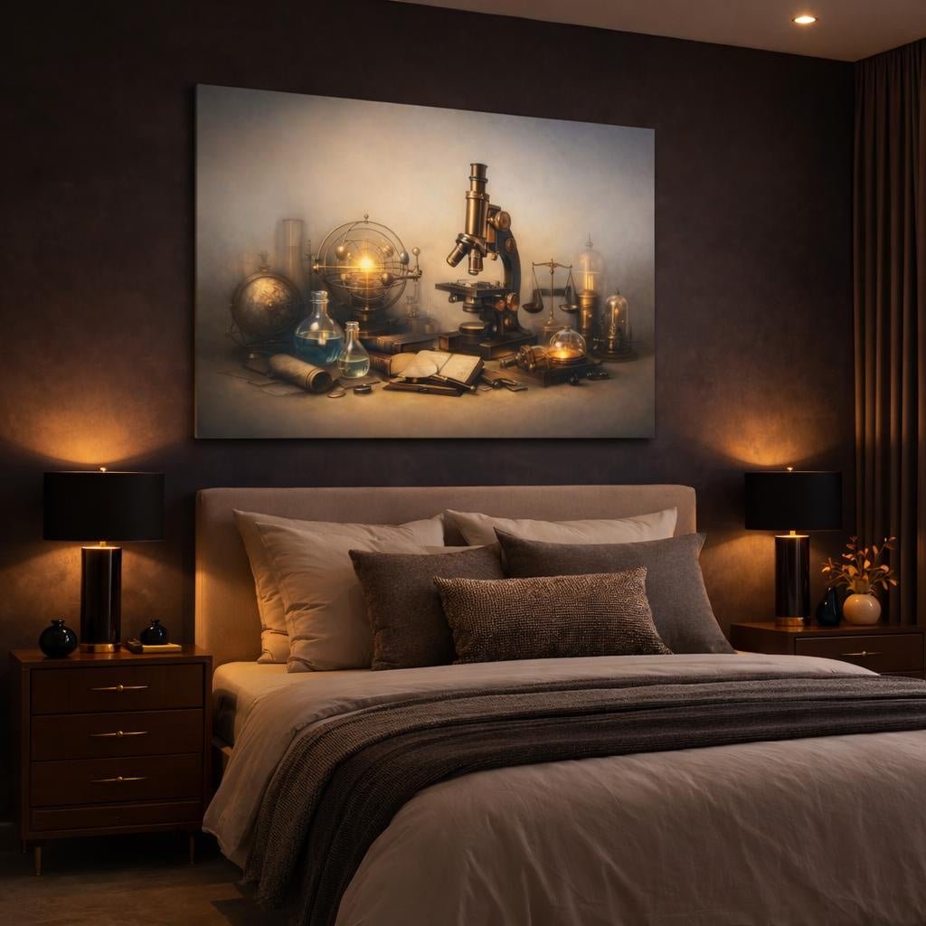 Soft Dreamscape Scientific Instruments Vintage - Canvas Wall Art Print - YesArtYes