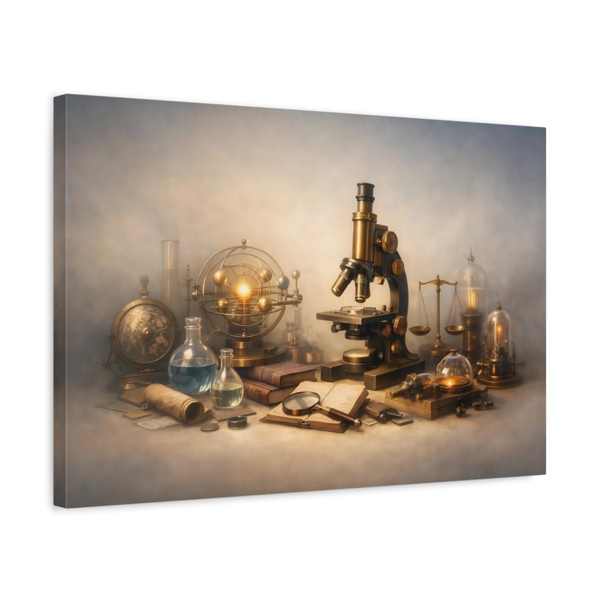Soft Dreamscape Scientific Instruments Vintage - Canvas Wall Art Print - YesArtYes