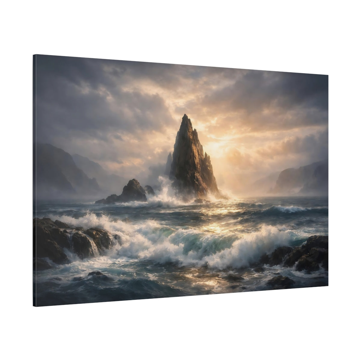 Soft Dreamscape Seascape Dramatic shown as stretched canvas wall art