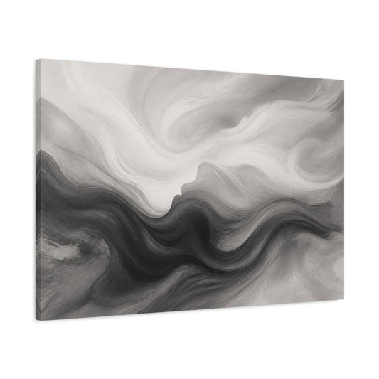 Main Mockup. Soft Horizon Silhouette shown as canvas print