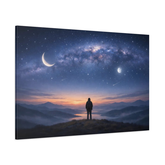Soft Matte Astral Sky shown as stretched canvas wall art