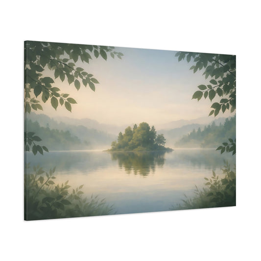 Soft Matte Leaves Foliage shown as stretched canvas wall art