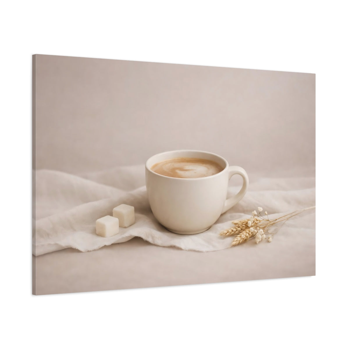 Soft Matte Taupe Texture shown as stretched canvas wall art