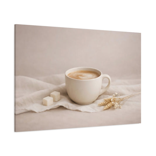 Soft Matte Taupe Texture shown as stretched canvas wall art