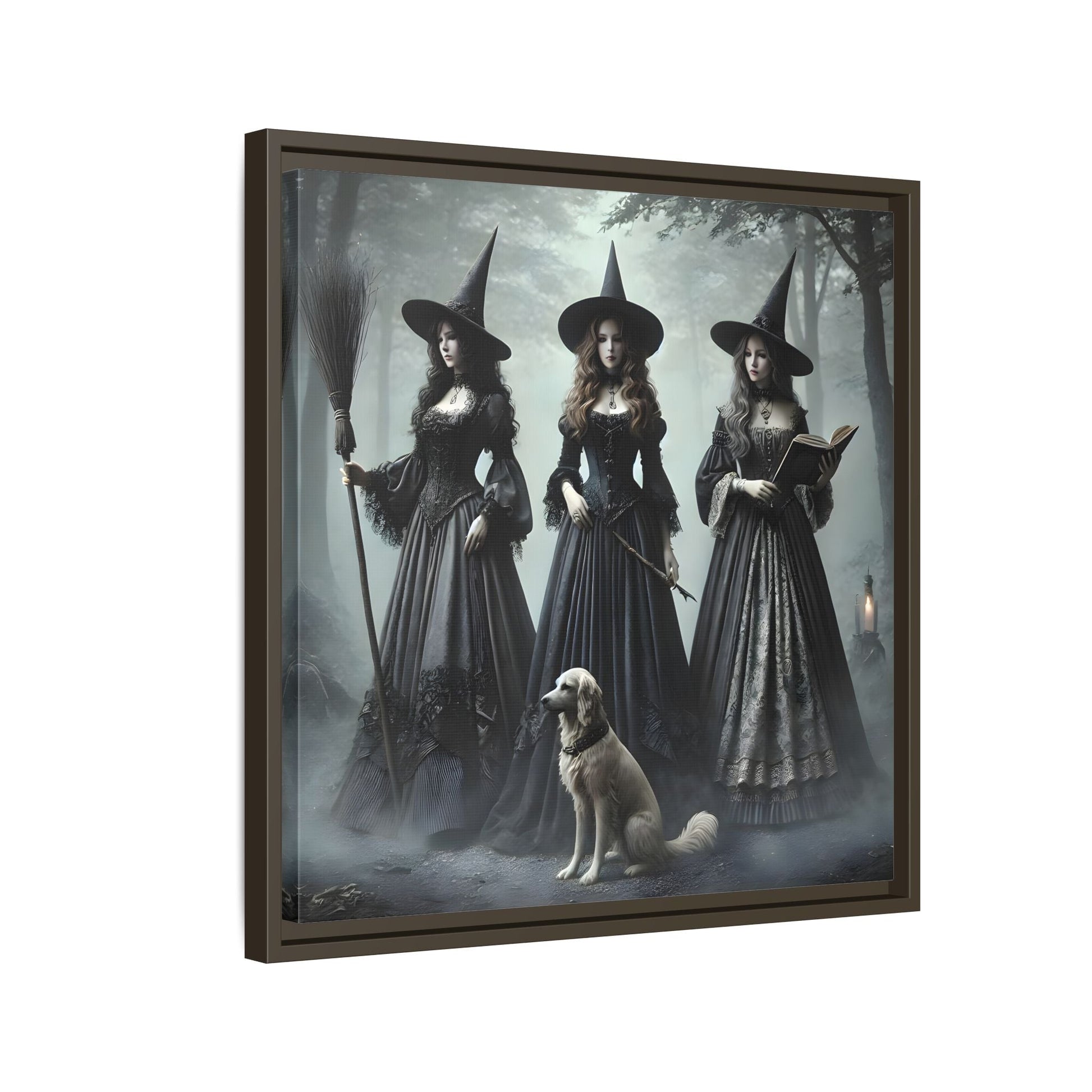 Spooky Hell Witches Canvas Wall Art Print, Antique Vintage Victorian Era Prints - YesArtYes