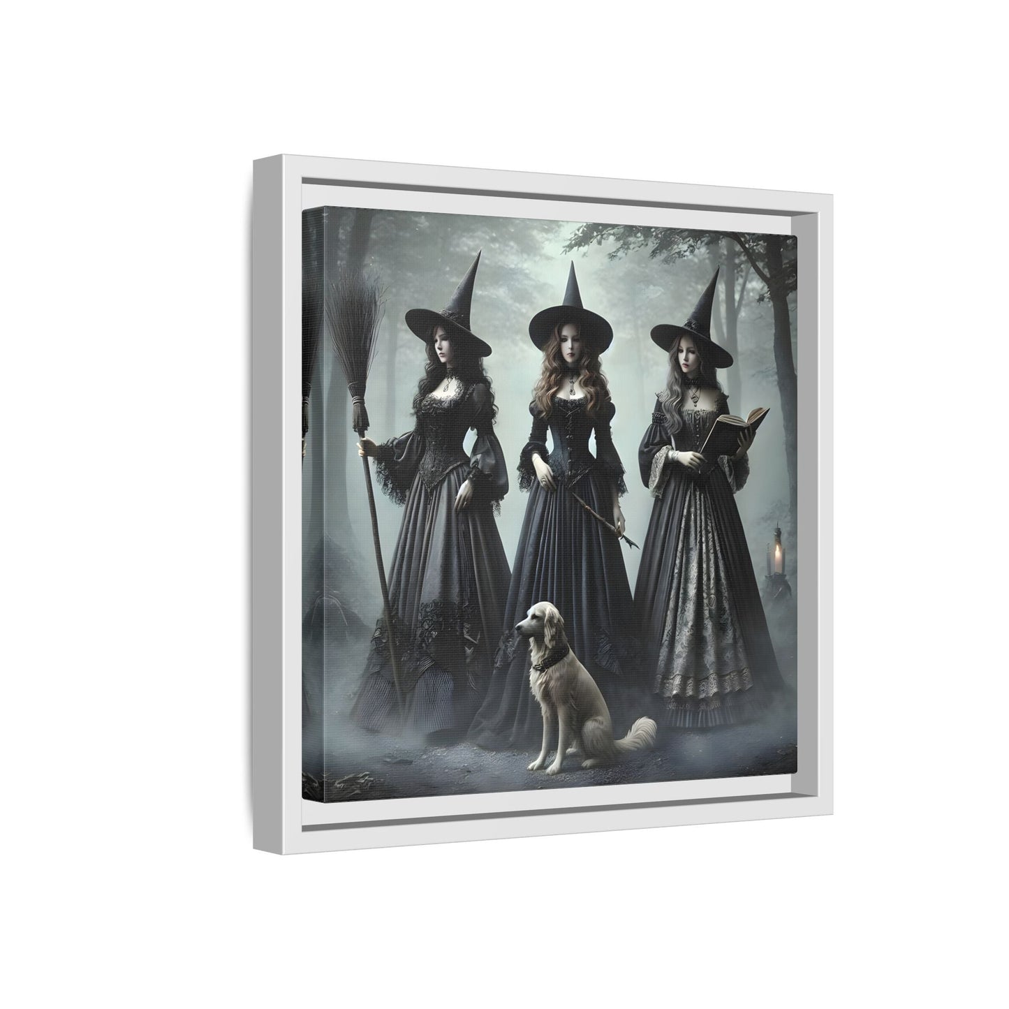 Spooky Hell Witches Canvas Wall Art Print, Antique Vintage Victorian Era Prints - YesArtYes