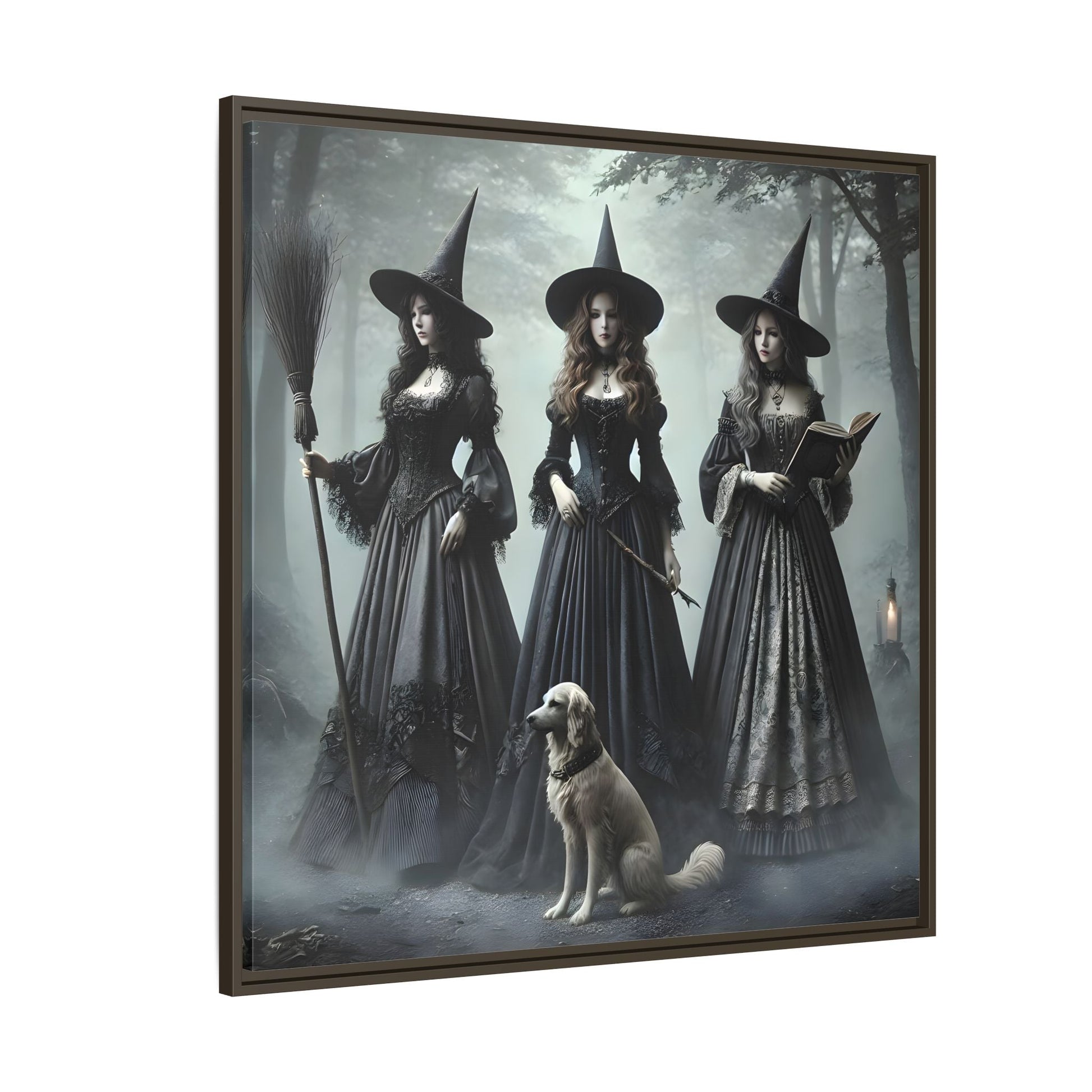 Spooky Hell Witches Canvas Wall Art Print, Antique Vintage Victorian Era Prints - YesArtYes