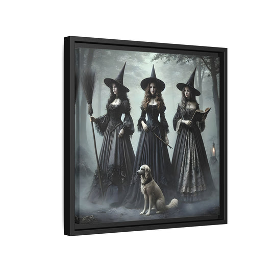 Spooky Hell Witches Canvas Wall Art Print, Antique Vintage Victorian Era Prints - YesArtYes