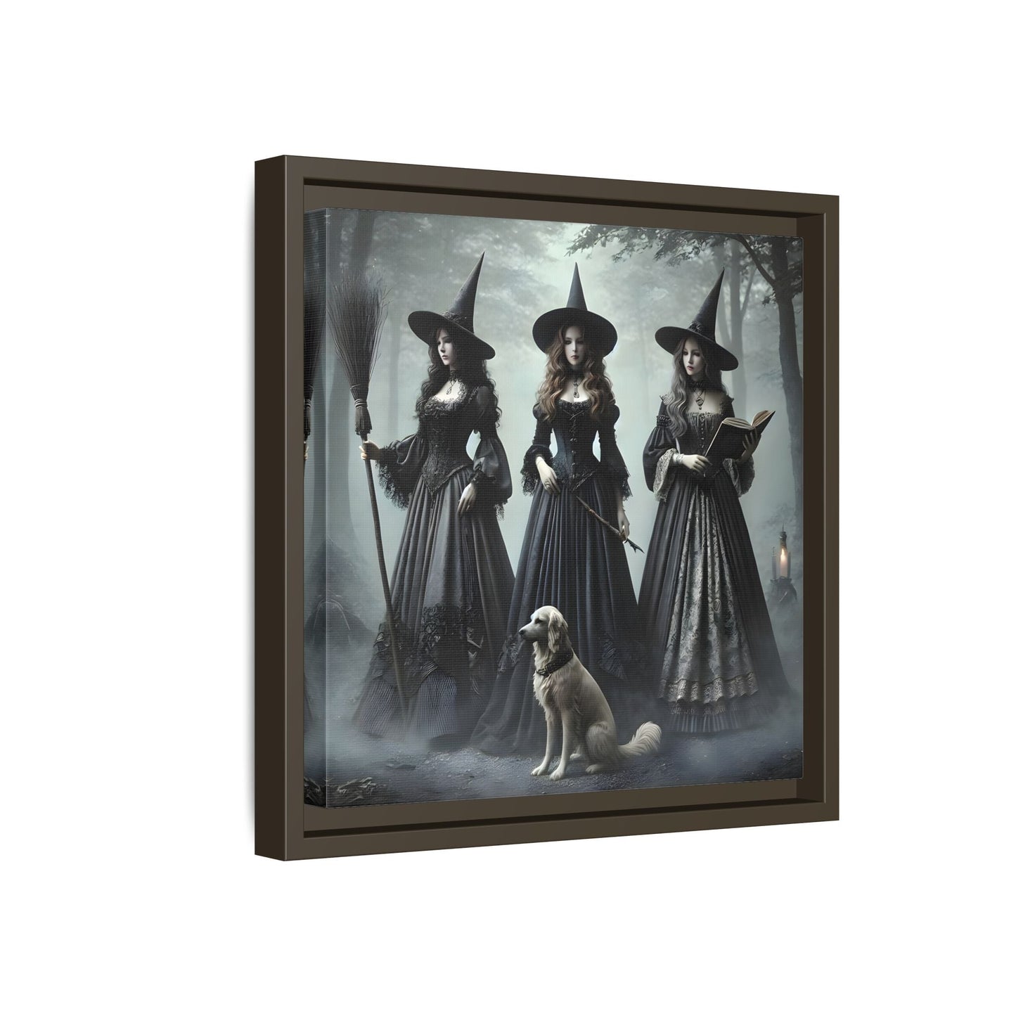 Spooky Hell Witches Canvas Wall Art Print, Antique Vintage Victorian Era Prints - YesArtYes