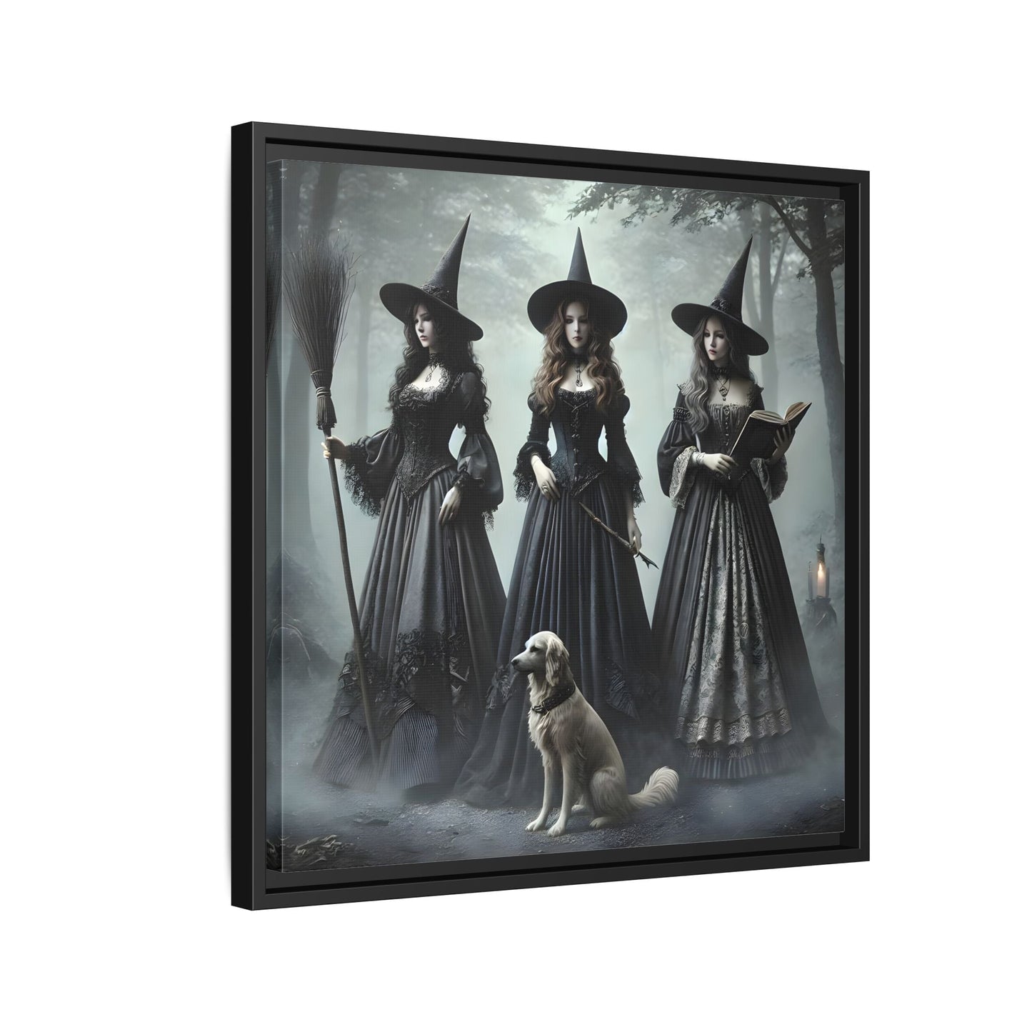 Spooky Hell Witches Canvas Wall Art Print, Antique Vintage Victorian Era Prints - YesArtYes