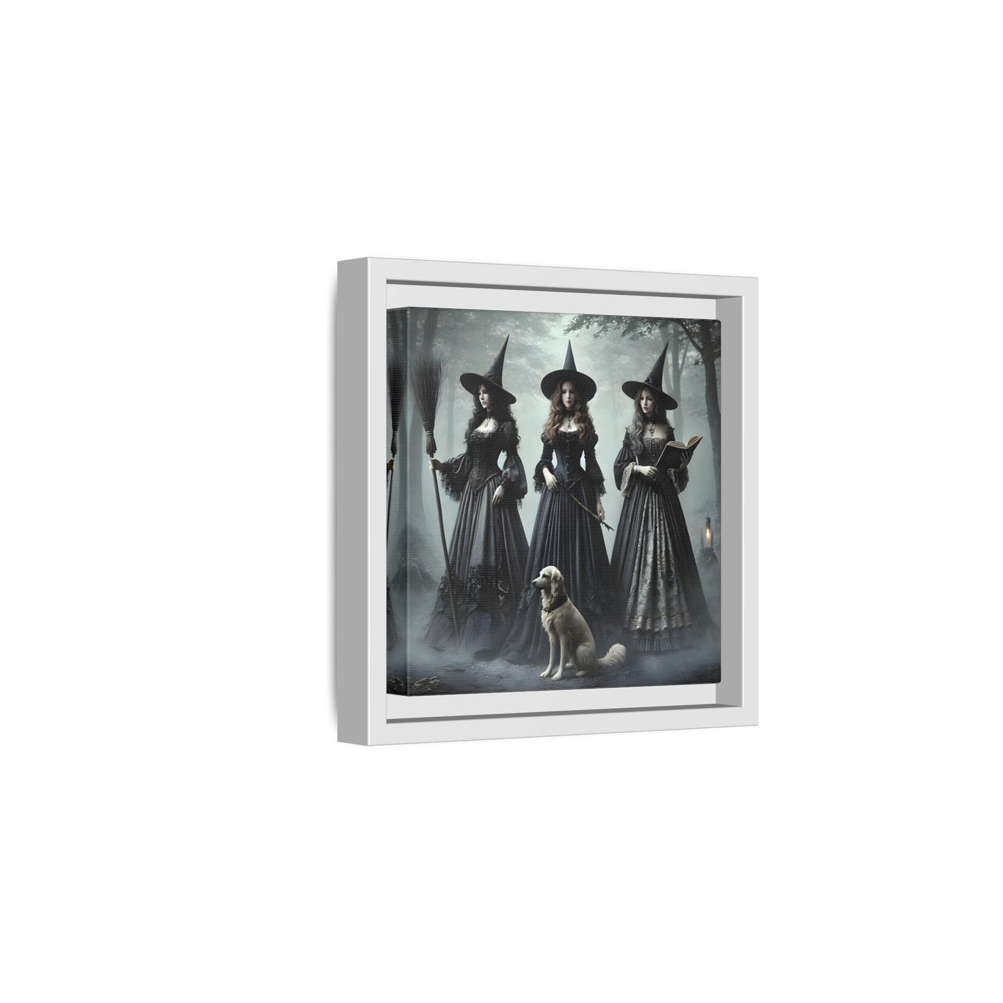 Spooky Hell Witches Canvas Wall Art Print, Antique Vintage Victorian Era Prints - YesArtYes