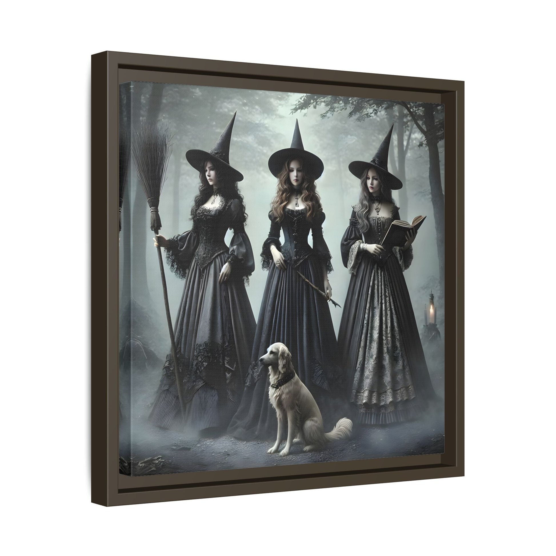 Spooky Hell Witches Canvas Wall Art Print, Antique Vintage Victorian Era Prints - YesArtYes