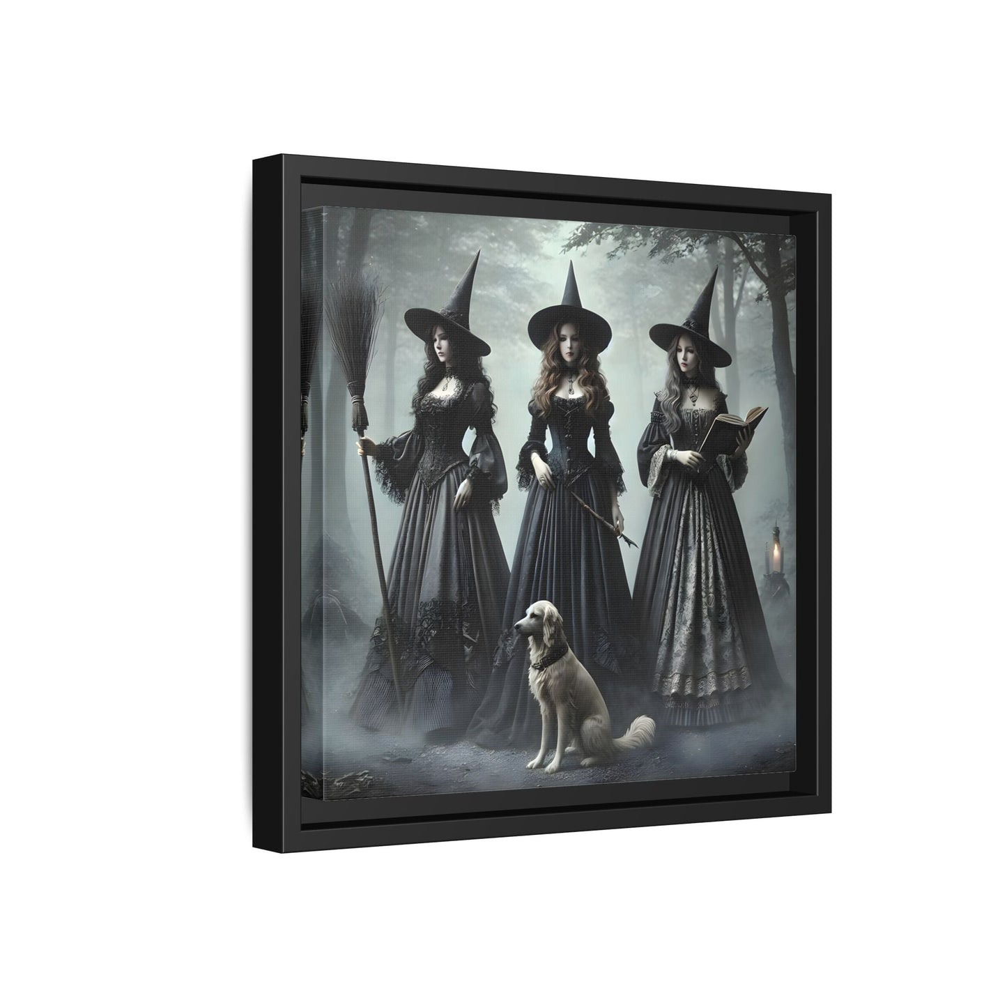 Spooky Hell Witches Canvas Wall Art Print, Antique Vintage Victorian Era Prints - YesArtYes