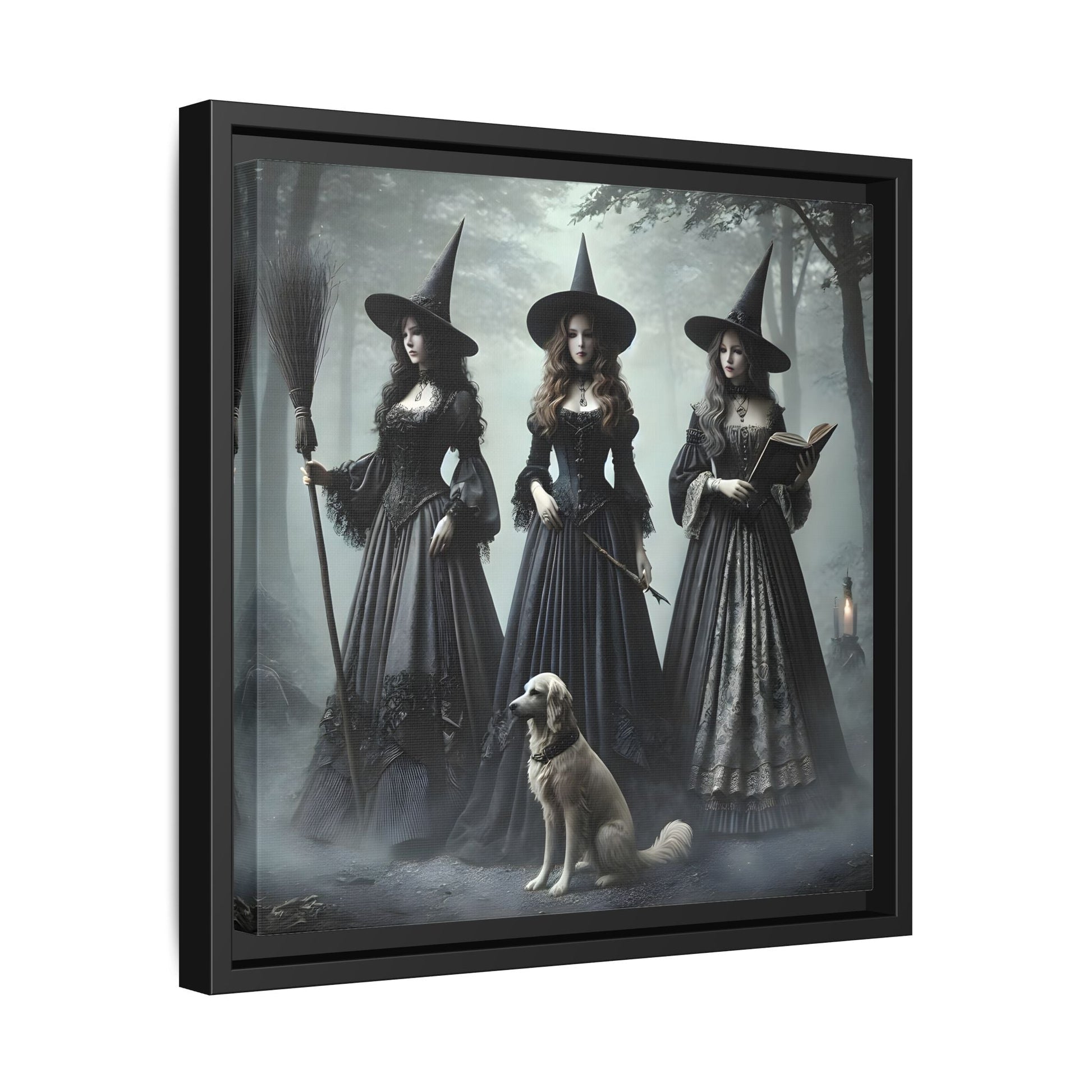 Spooky Hell Witches Canvas Wall Art Print, Antique Vintage Victorian Era Prints - YesArtYes