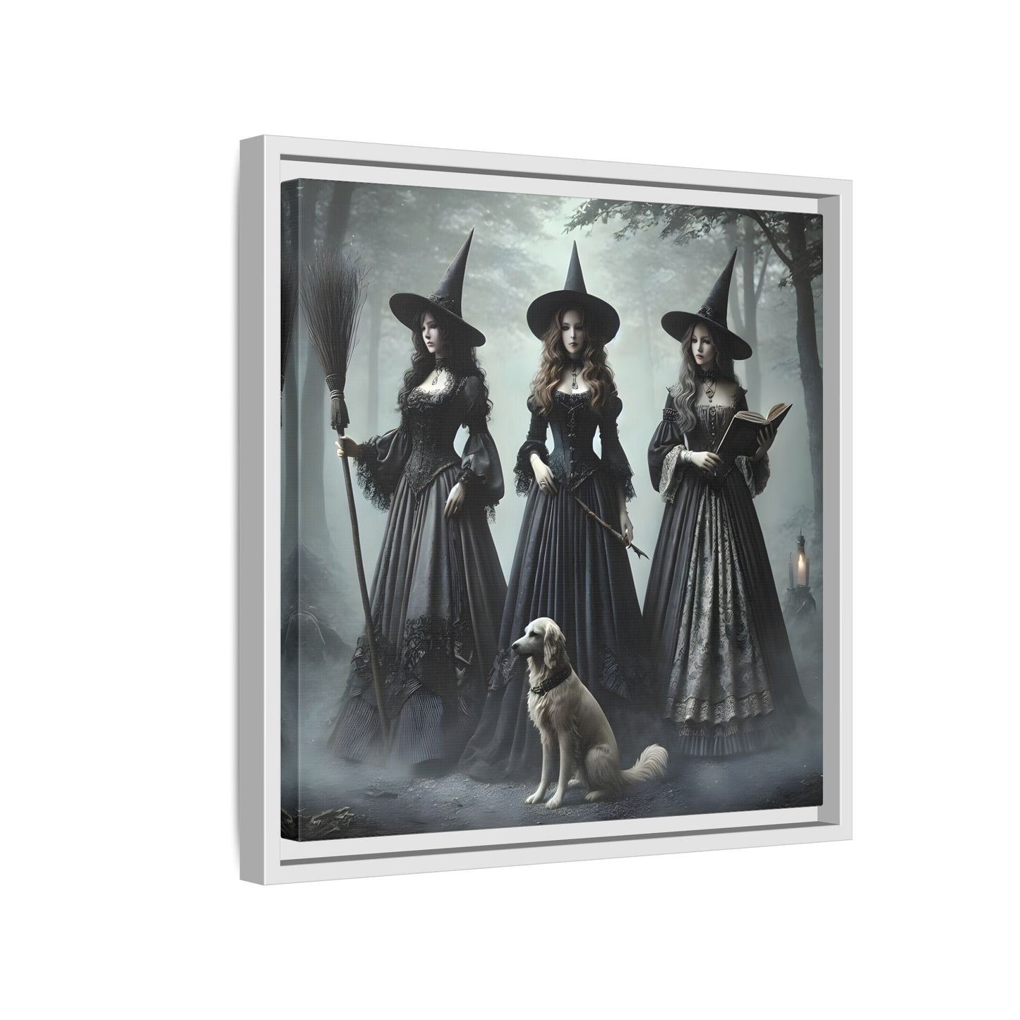 Spooky Hell Witches Canvas Wall Art Print, Antique Vintage Victorian Era Prints - YesArtYes