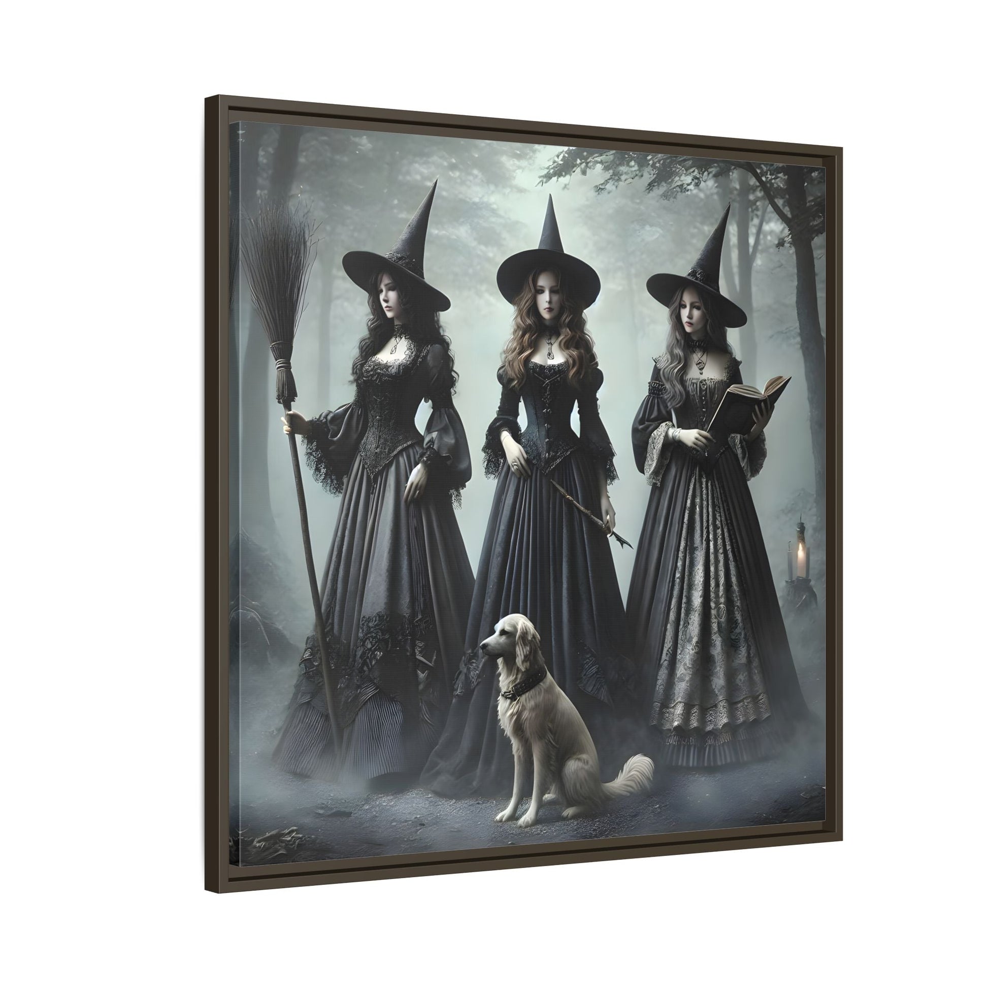 Spooky Hell Witches Canvas Wall Art Print, Antique Vintage Victorian Era Prints - YesArtYes