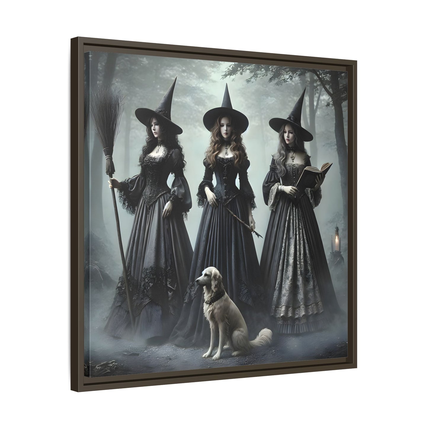 Spooky Hell Witches Canvas Wall Art Print, Antique Vintage Victorian Era Prints - YesArtYes