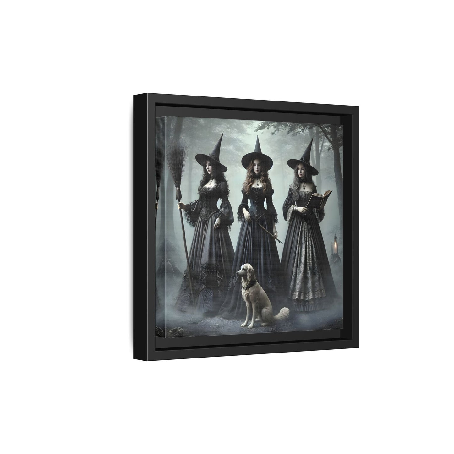 Spooky Hell Witches Canvas Wall Art Print, Antique Vintage Victorian Era Prints - YesArtYes