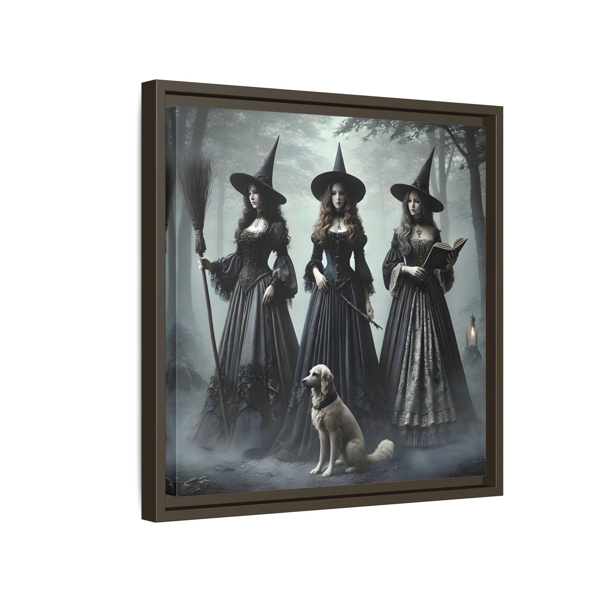 Spooky Hell Witches Canvas Wall Art Print, Antique Vintage Victorian Era Prints - YesArtYes