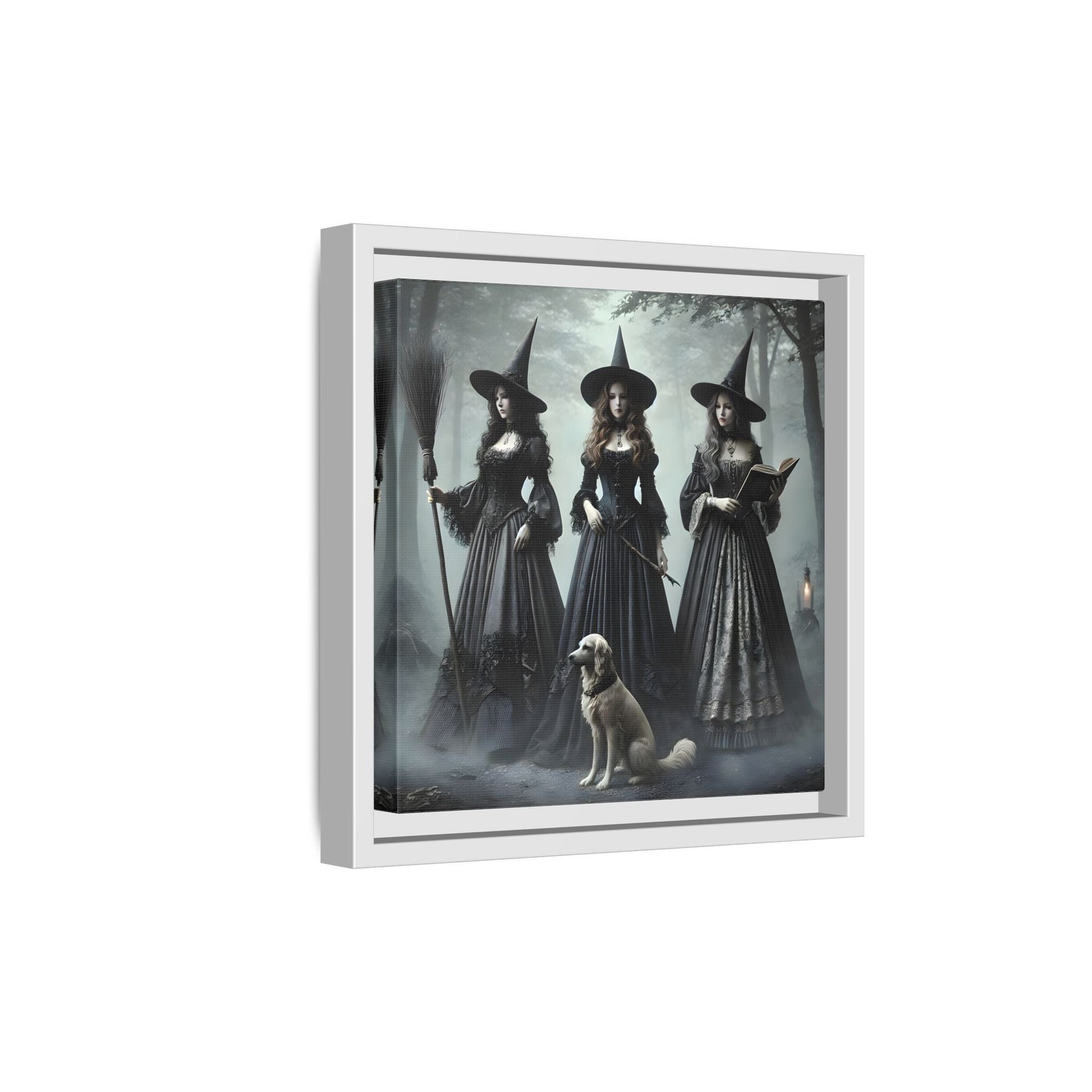 Spooky Hell Witches Canvas Wall Art Print, Antique Vintage Victorian Era Prints - YesArtYes