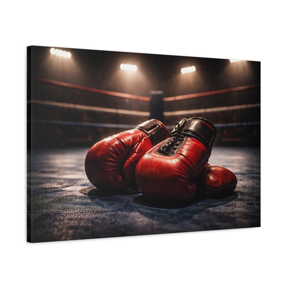 Sports Boxing Gloves Red - Canvas Wall Art Print - YesArtYes