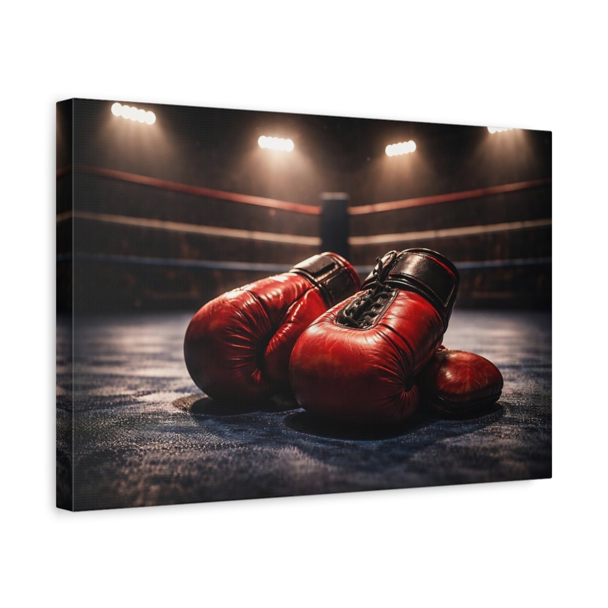 Sports Boxing Gloves Red - Canvas Wall Art Print - YesArtYes