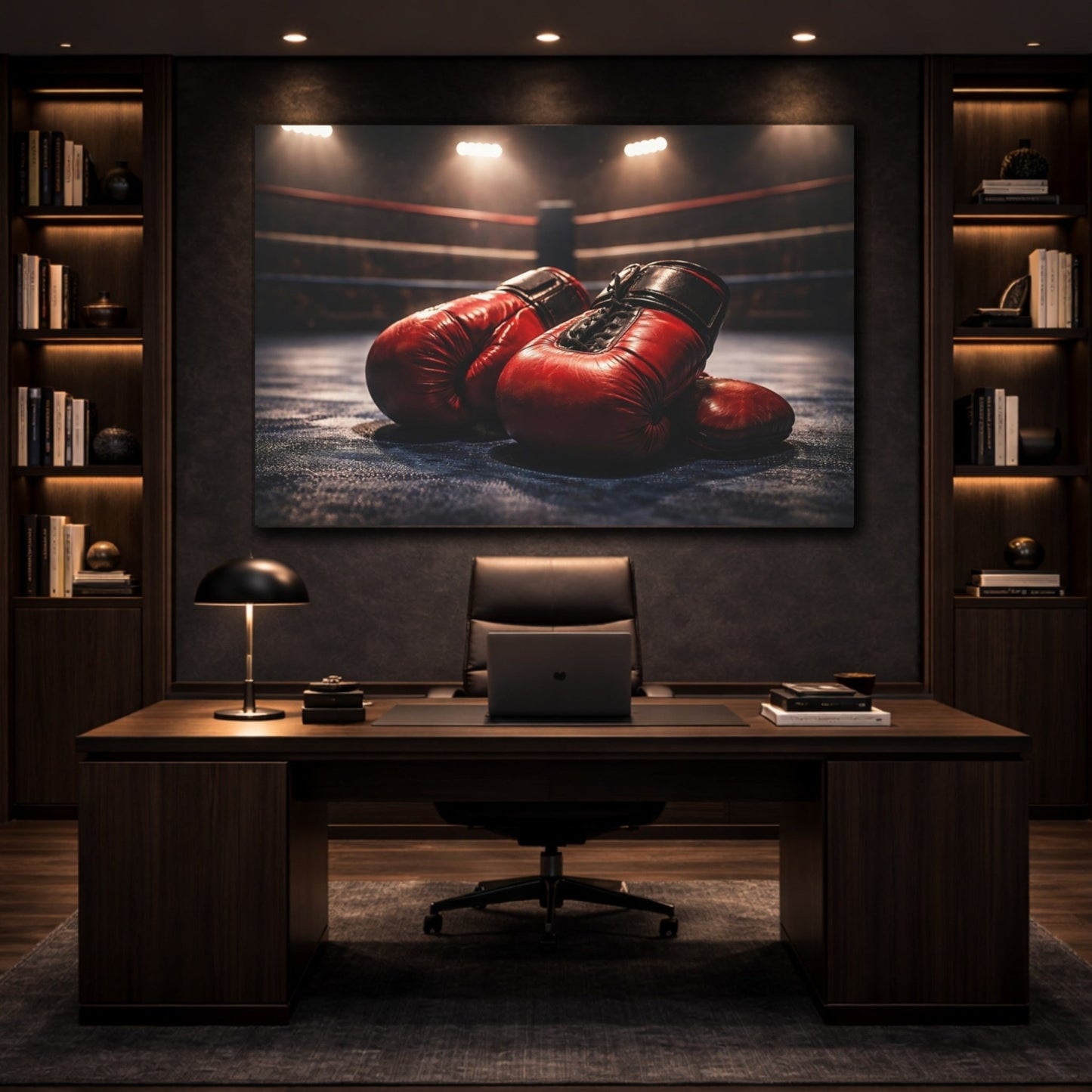 Sports Boxing Gloves Red - Canvas Wall Art Print - YesArtYes