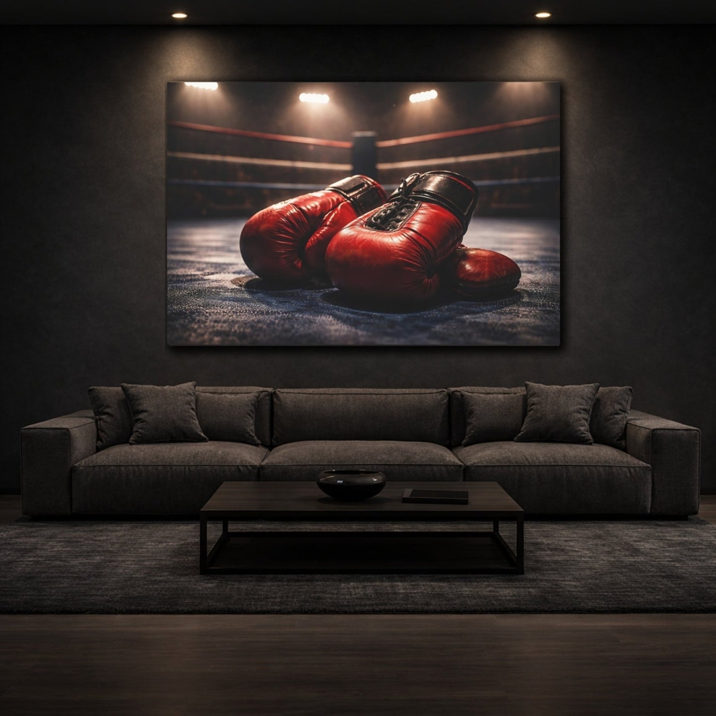 Sports Boxing Gloves Red - Canvas Wall Art Print - YesArtYes