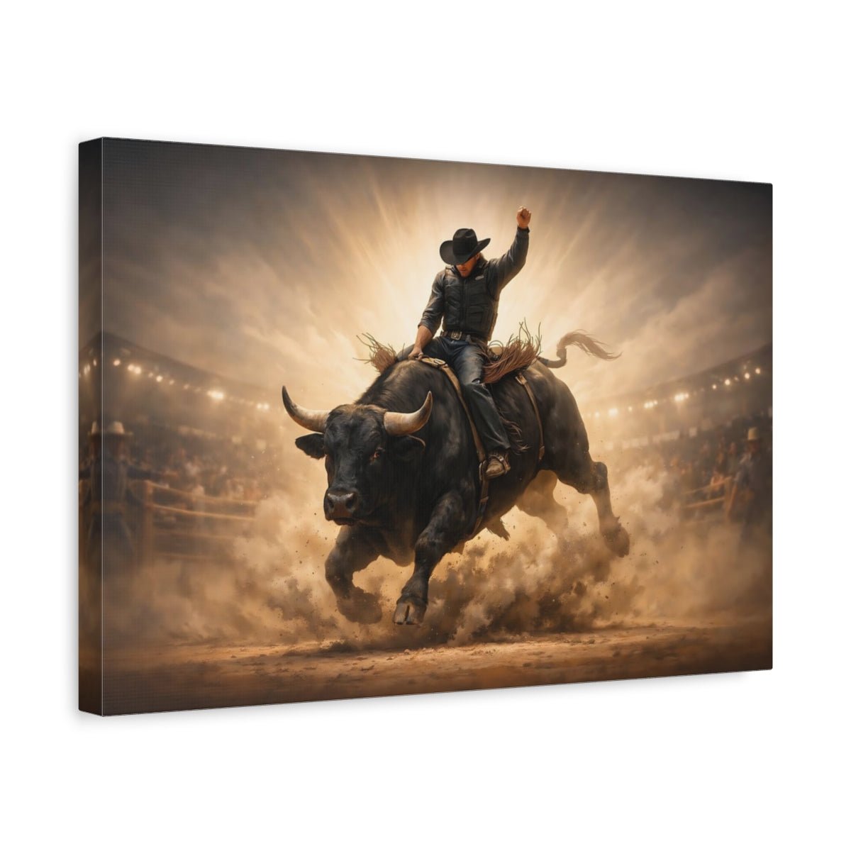 Sports Bull Riding Rodeo - Canvas Wall Art Print - YesArtYes