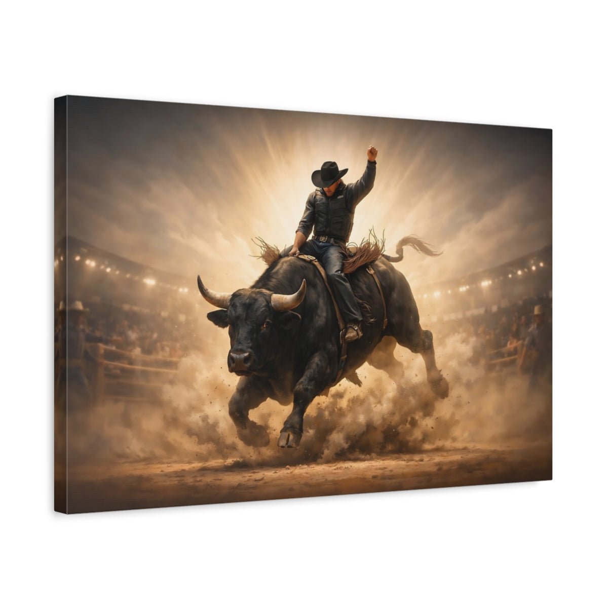 Sports Bull Riding Rodeo - Canvas Wall Art Print - YesArtYes