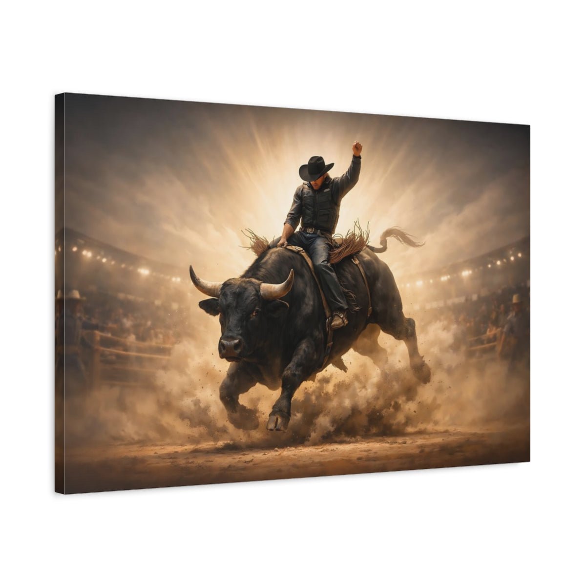Sports Bull Riding Rodeo - Canvas Wall Art Print - YesArtYes