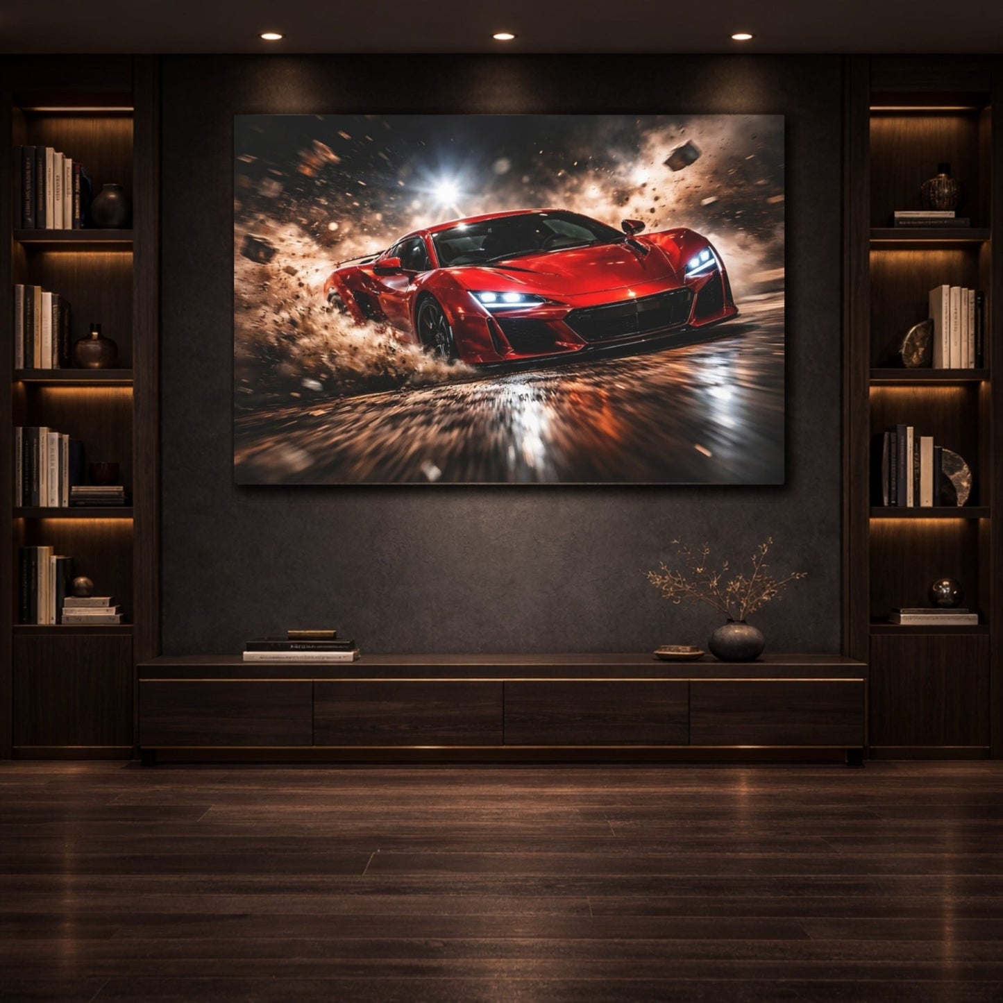 Sports Car Red - Canvas Wall Art Print - YesArtYes