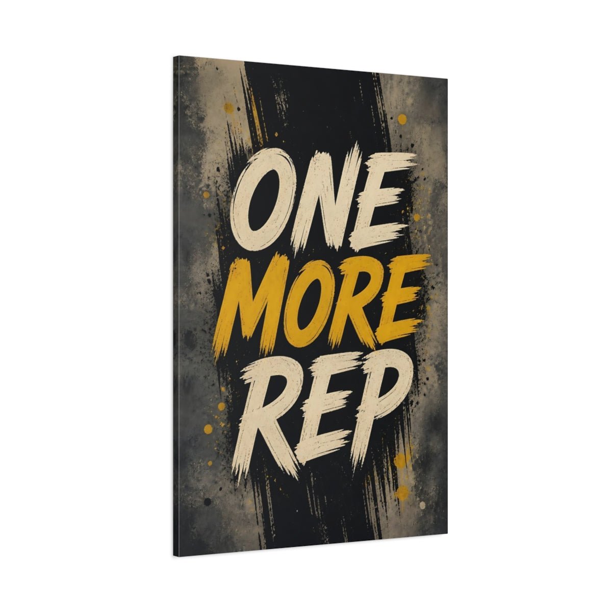Sports Motivational Text Black Yellow Canvas Wall Art Print – Gym Decor, Feature - YesArtYes