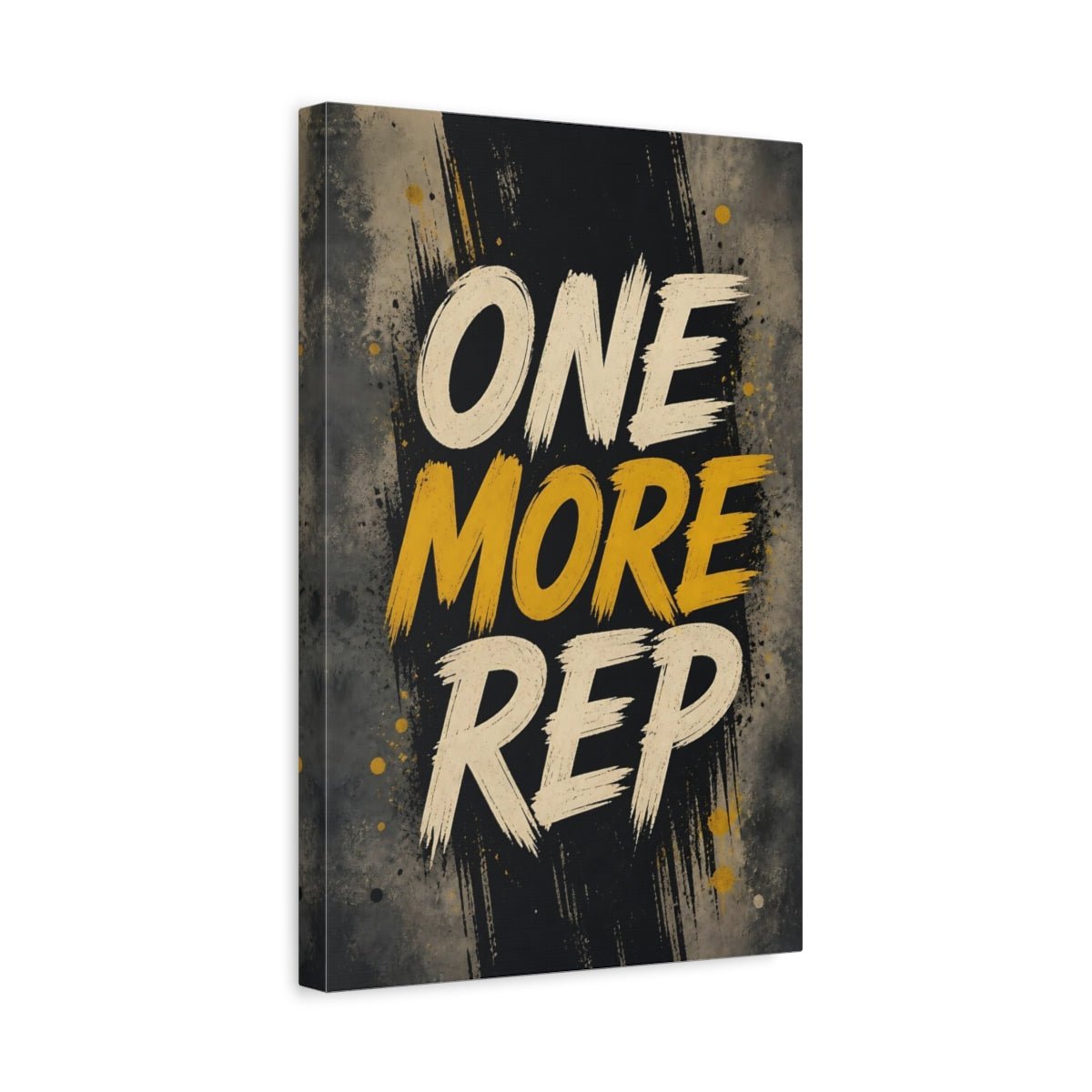 Sports Motivational Text Black Yellow Canvas Wall Art Print – Gym Decor, Feature - YesArtYes