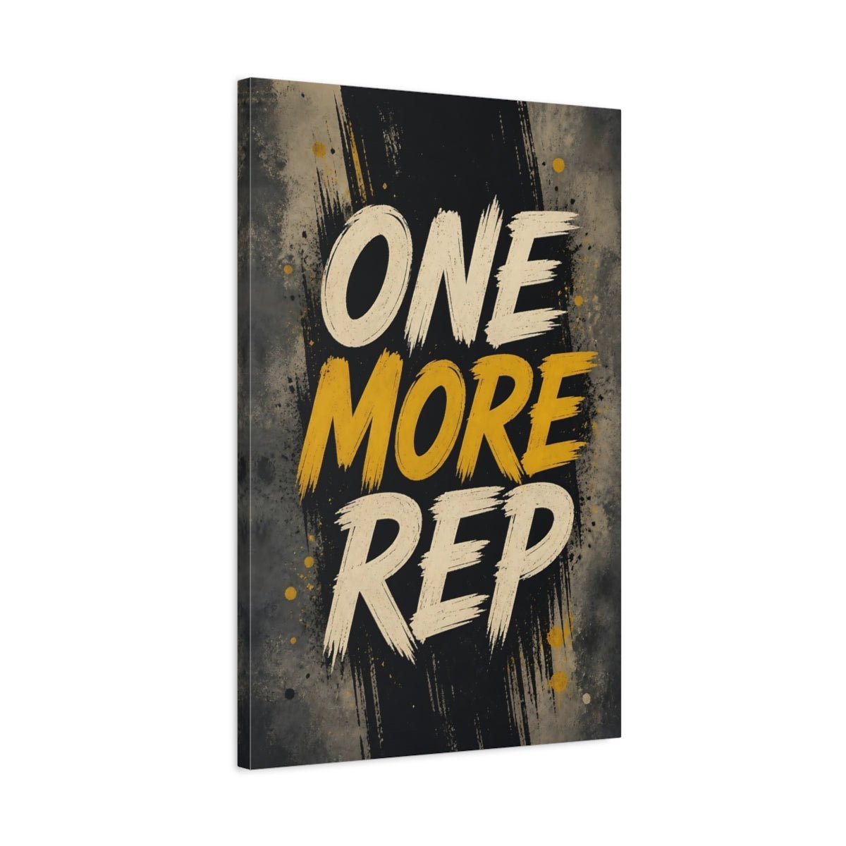 Sports Motivational Text Black Yellow Canvas Wall Art Print – Gym Decor, Feature - YesArtYes