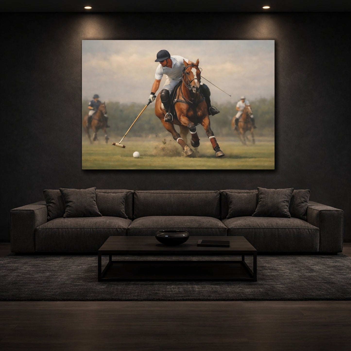 Sports Polo Player Horse - Canvas Wall Art Print - YesArtYes