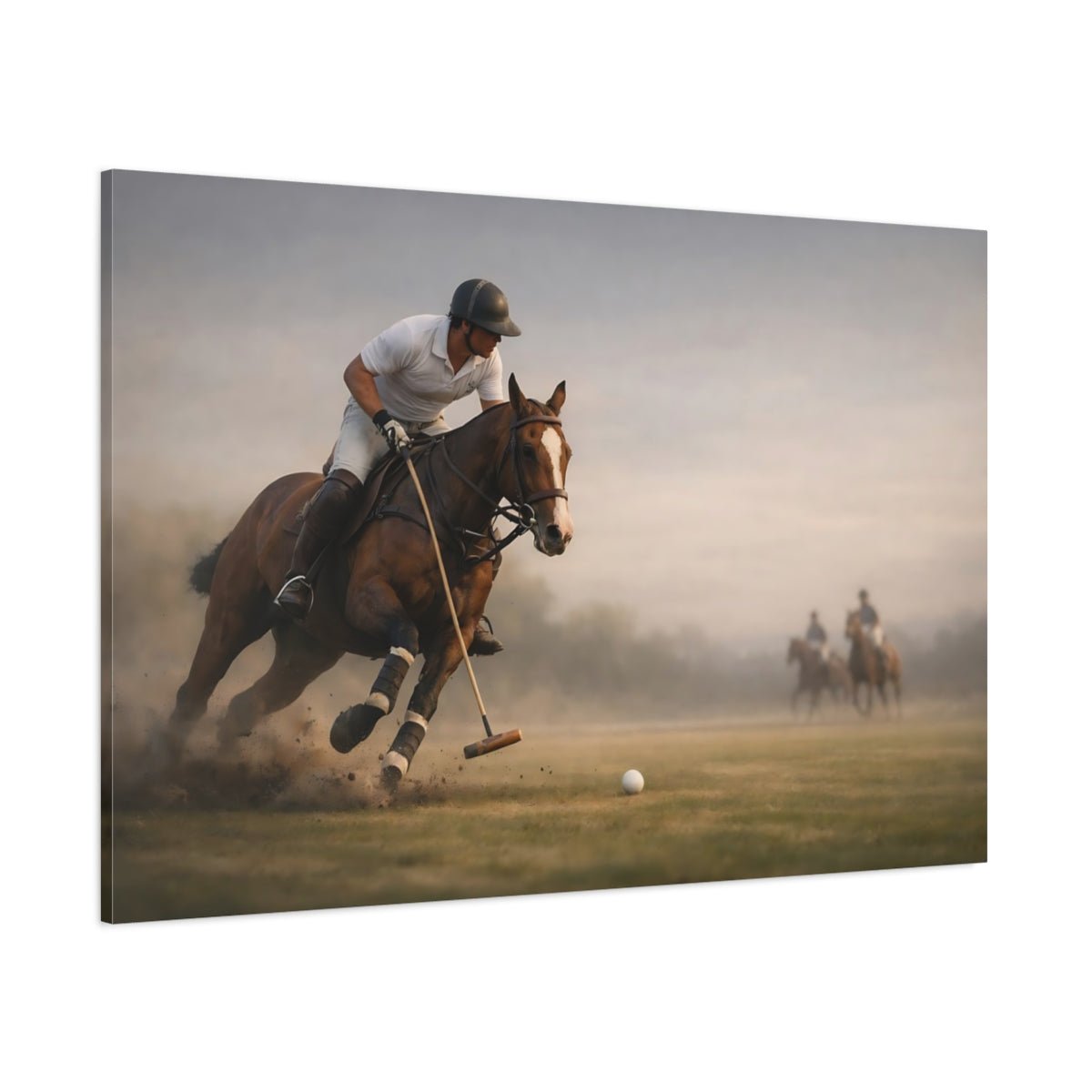 Sports Polo Player Horse - Canvas Wall Art Print - YesArtYes