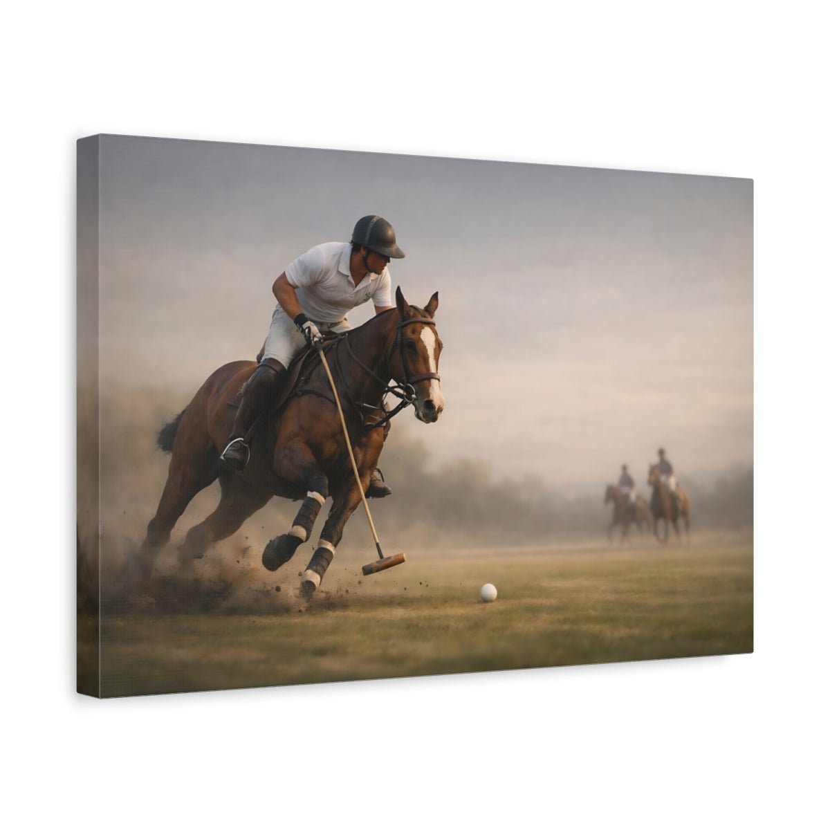 Sports Polo Player Horse - Canvas Wall Art Print - YesArtYes